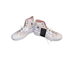 Converse Shoes Womens 9.5 Chuck Taylor All Star Move Hi Platform Sneakers Floral